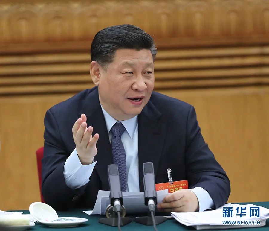2019年3月7日，習近平參加十三屆全國人大二次會(huì )議甘肅代表團的審議。新華社記者 鞠鵬 攝